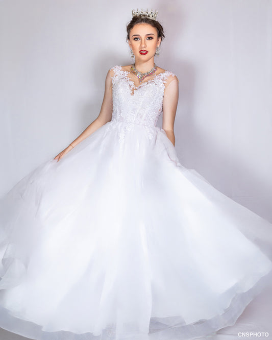 Ivory Fantasy Princess Style Wedding Gown