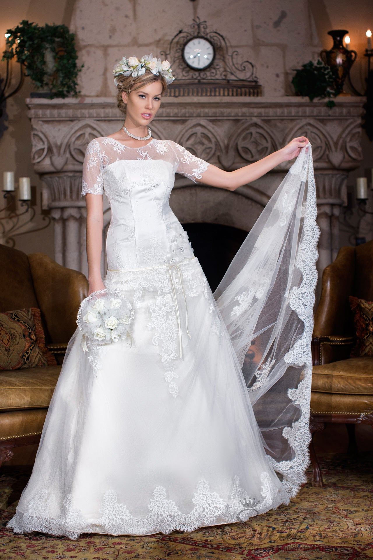 Ivory Orchid Sample - In Stock in size small (2-4)