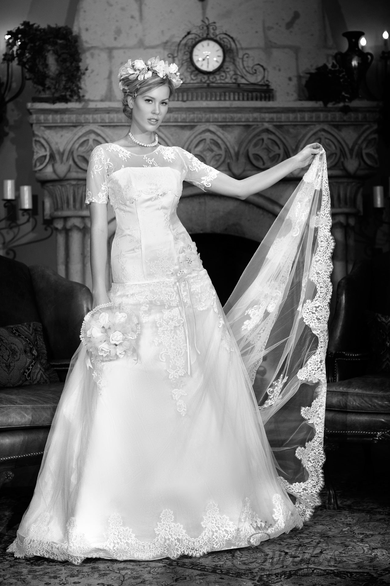 Ivory Orchid Sample - In Stock in size small (2-4)