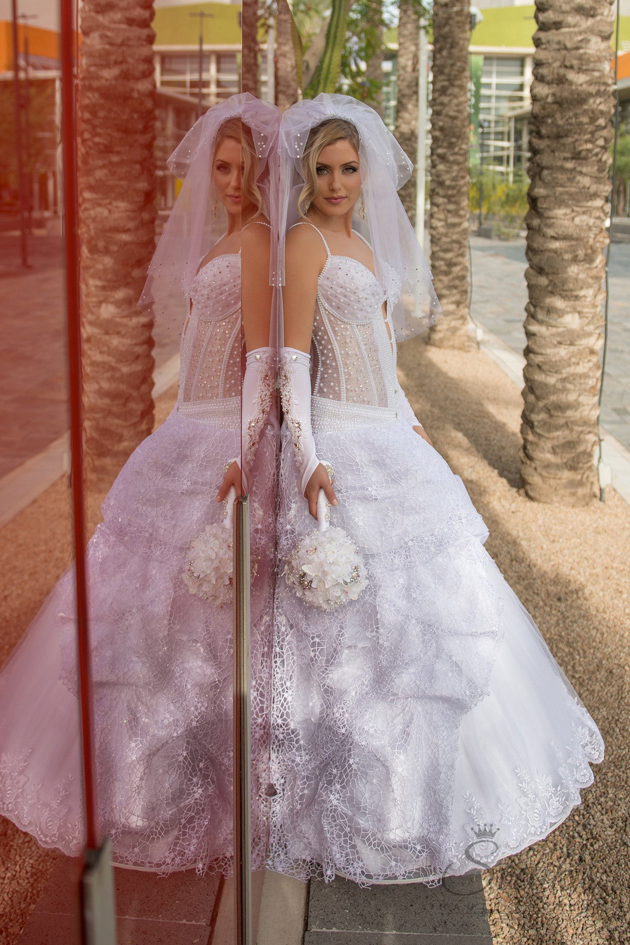 Brides Web 2 Sample - In Stock in size x-small/small (0-4)