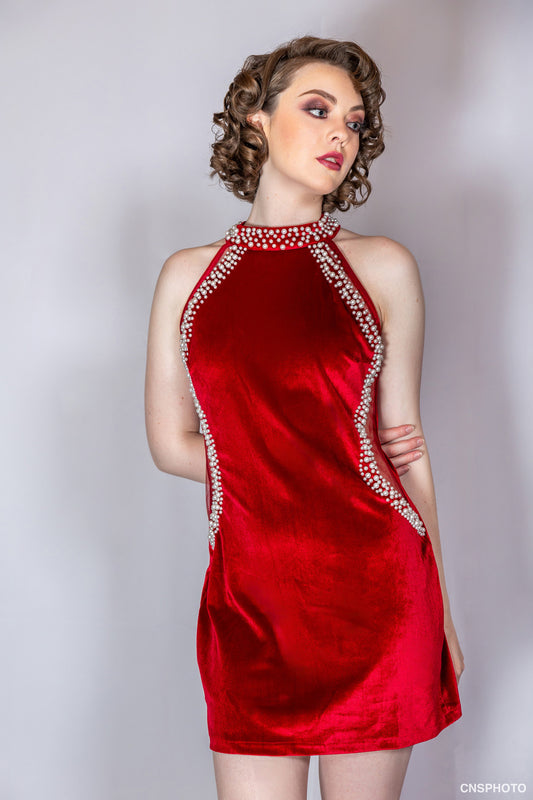 Red Velvet Dress