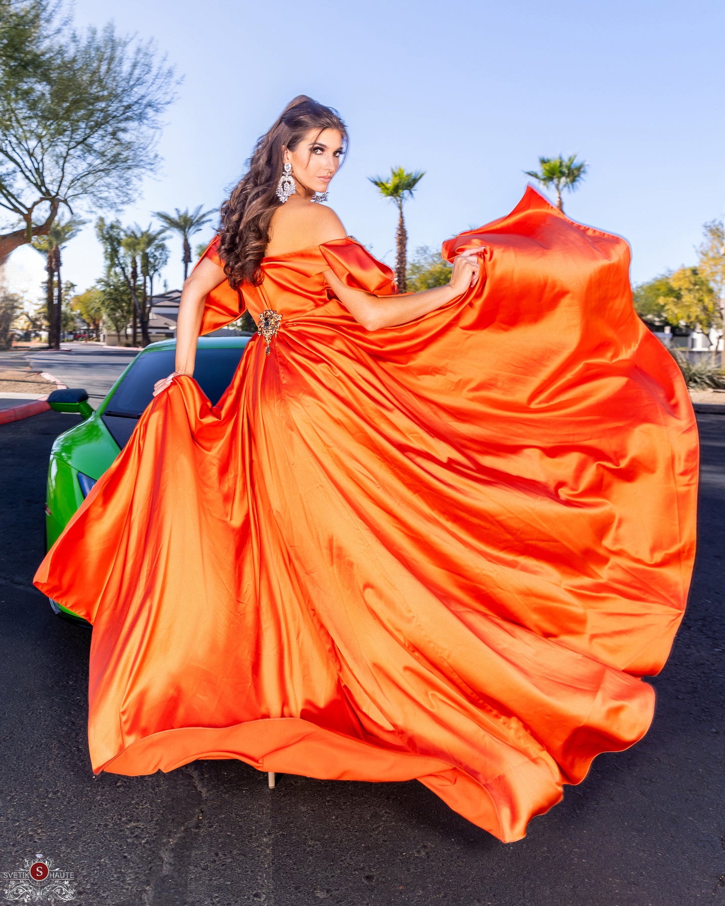 Spiced Persimmon Long Dress