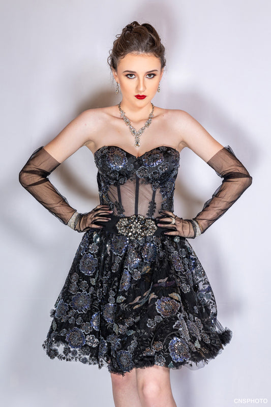 Black Mini Strapless