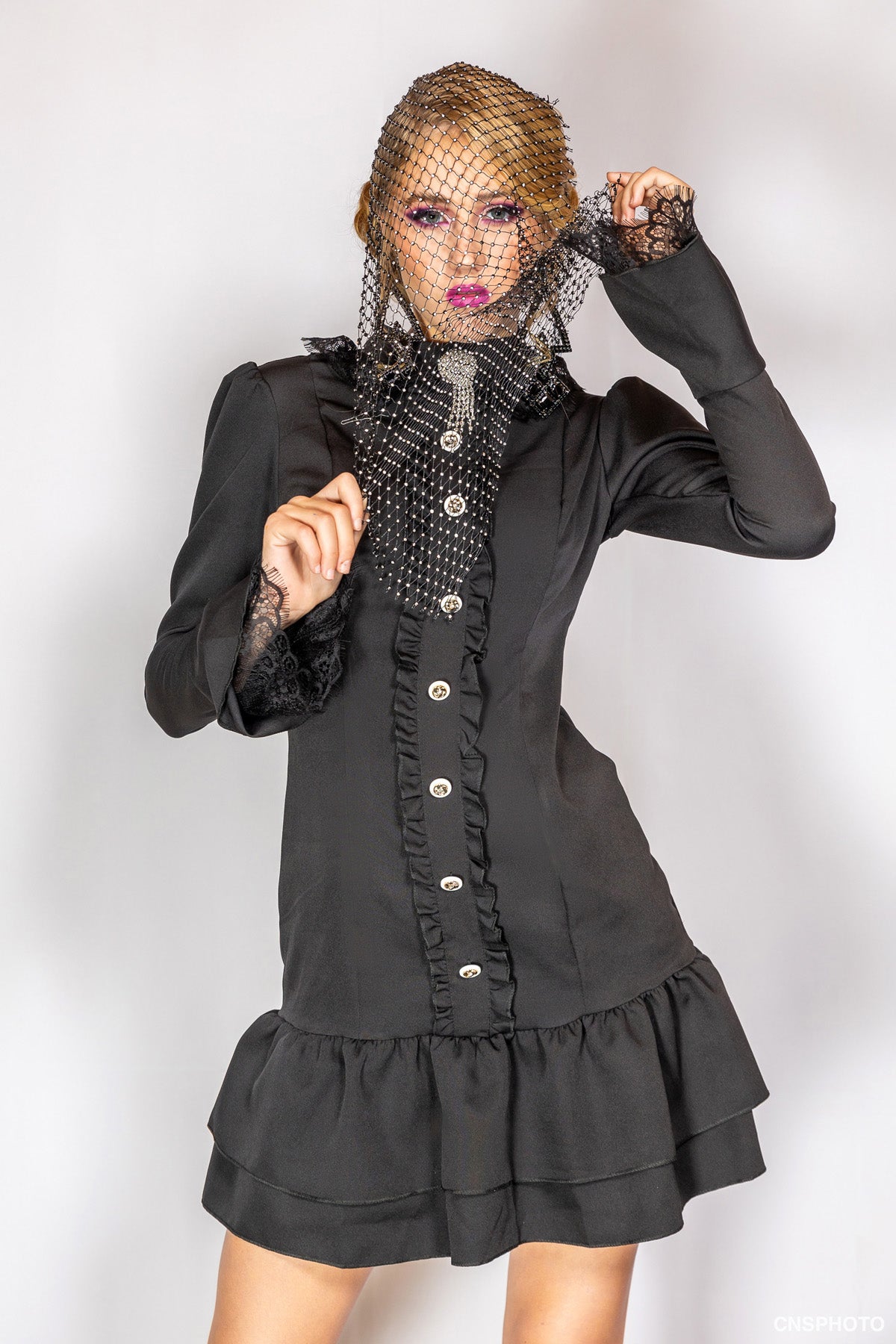 Black Ruffle Dress