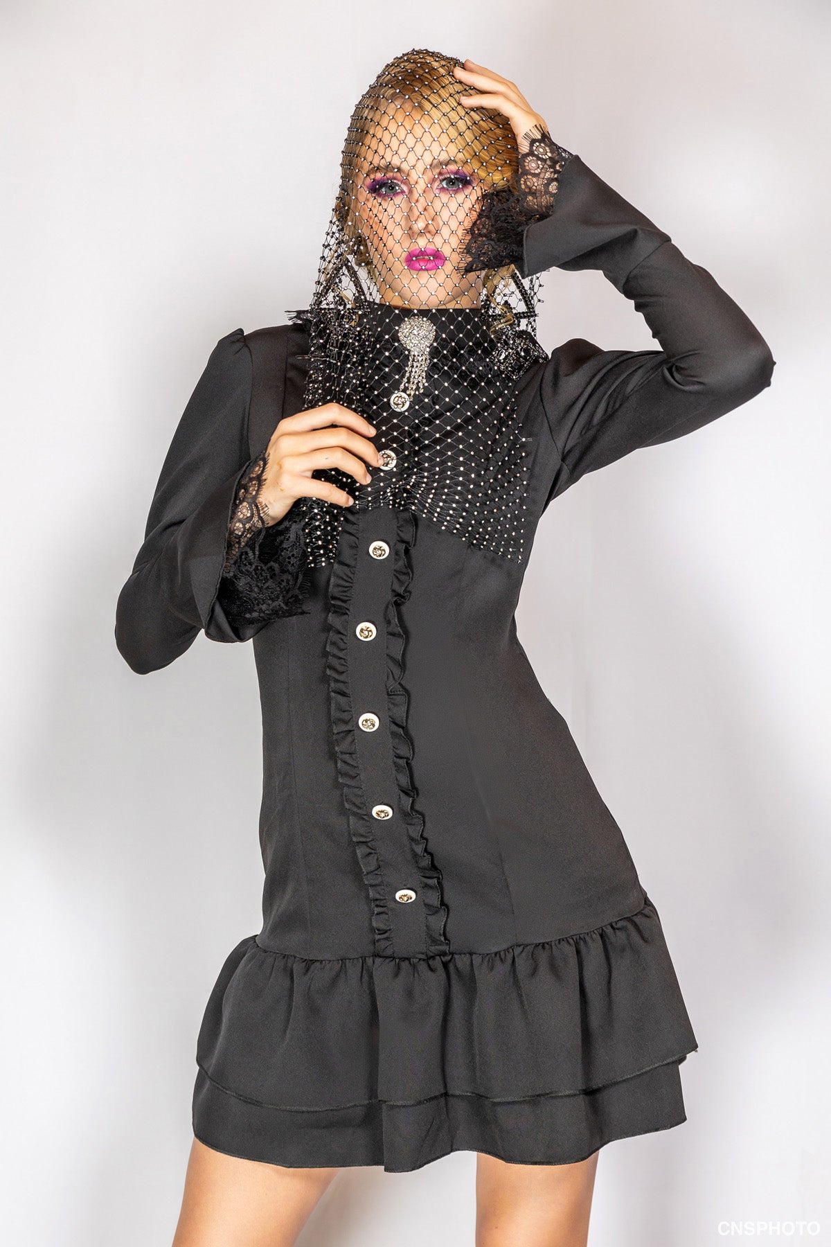 Black Ruffle Dress