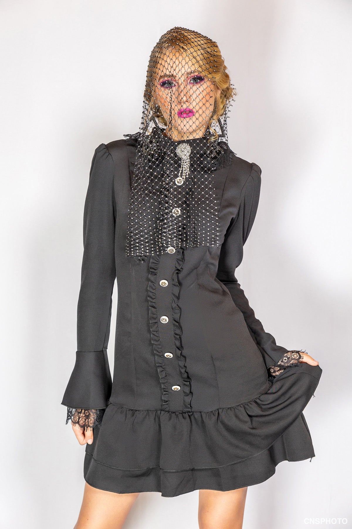 Black Ruffle Dress