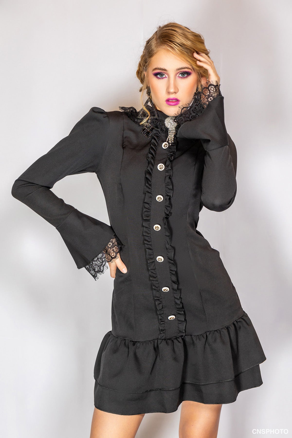 Black Ruffle Dress