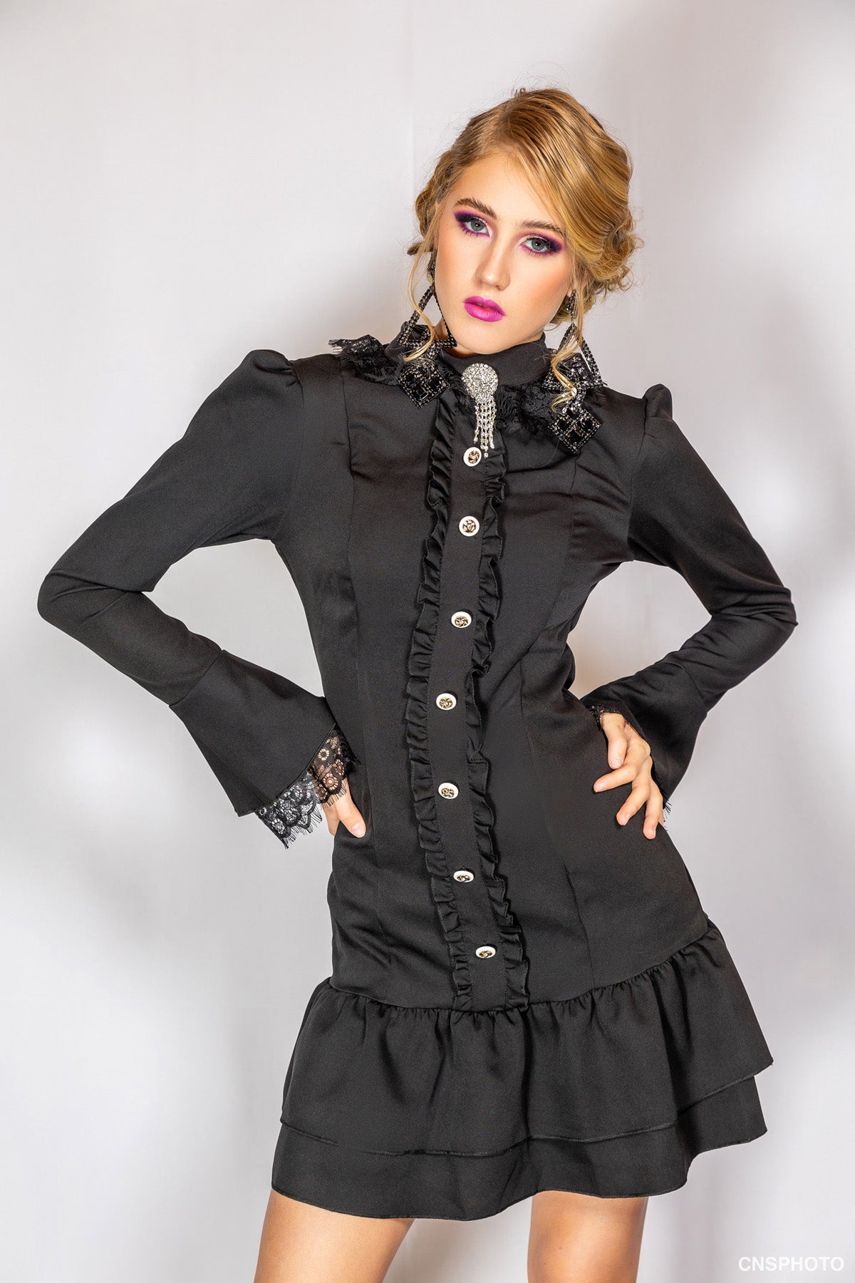 Black Ruffle Dress
