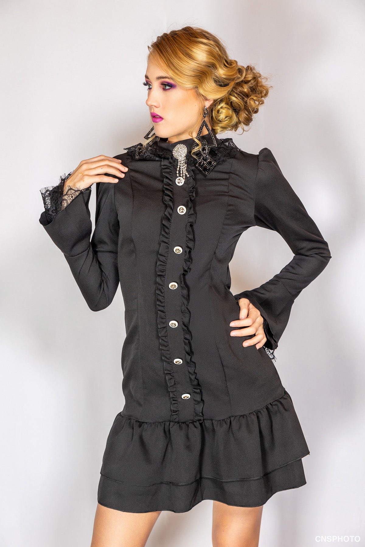 Black Ruffle Dress