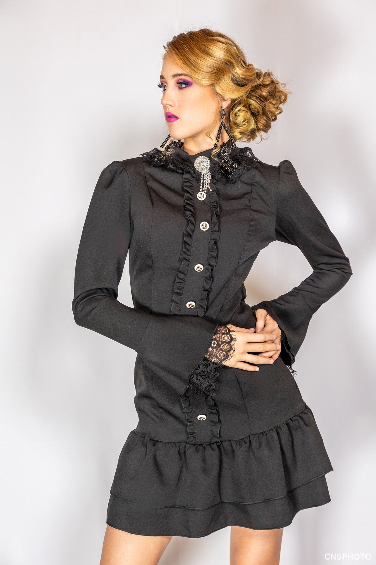 Black Ruffle Dress