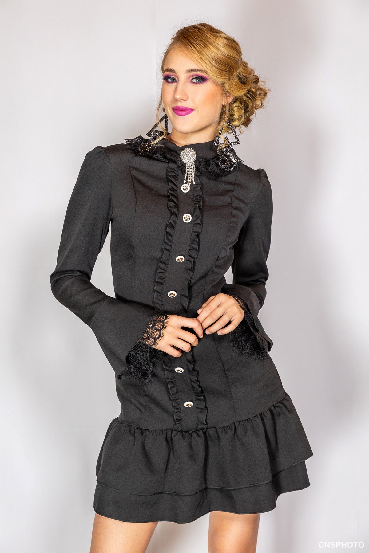 Black Ruffle Dress