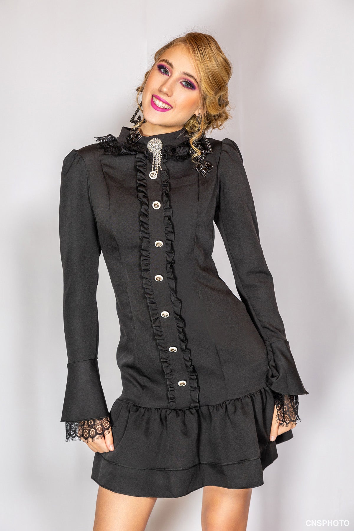 Black Ruffle Dress
