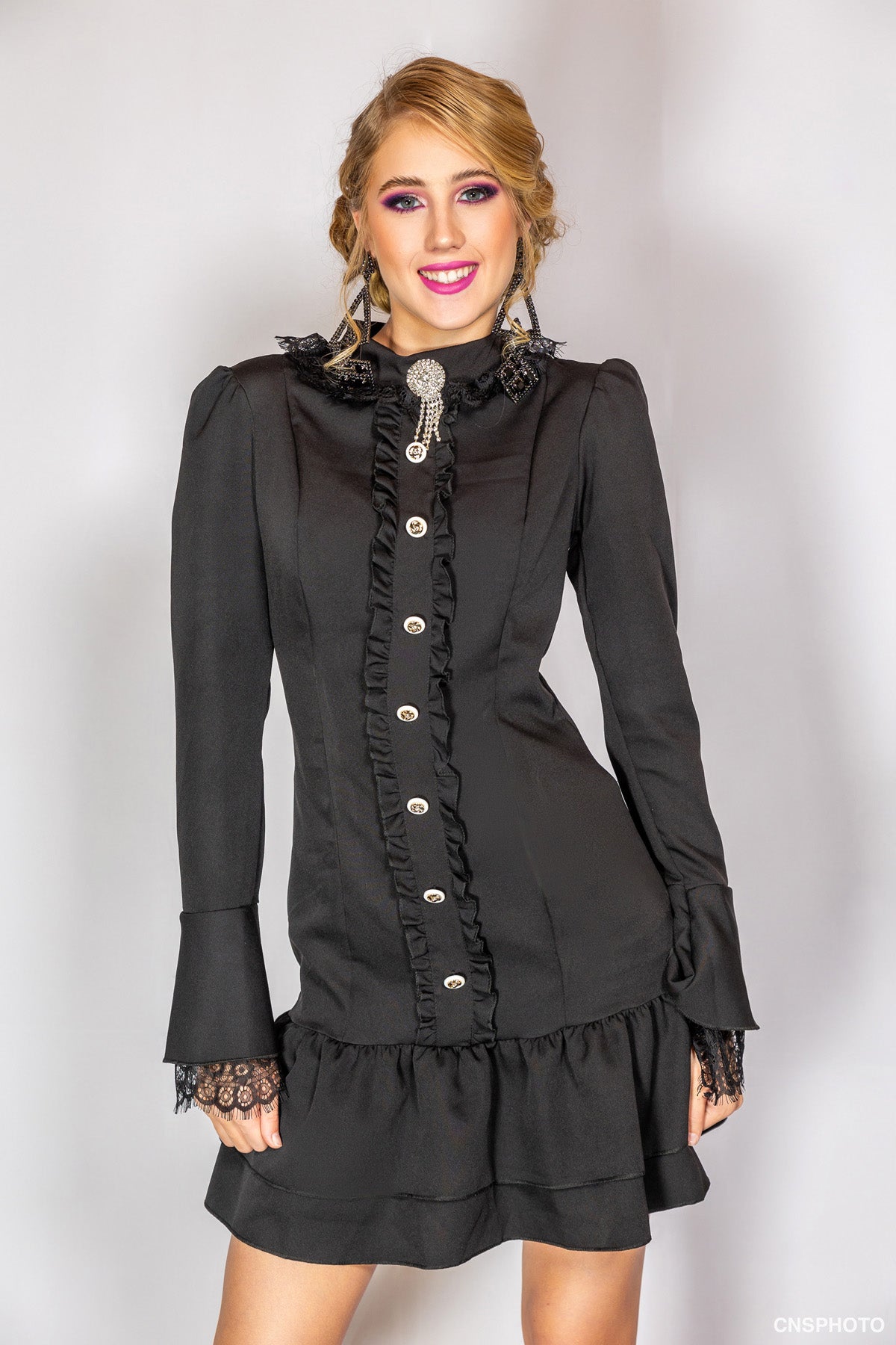 Black Ruffle Dress