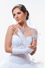 Load image into Gallery viewer, White Edelweiss 2 with veil SAMPLE - IN STOCK - SIZE XS/SM 0-4
